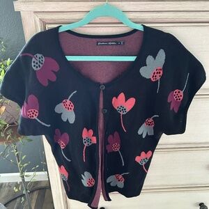 Gudrun Sjoden Sweater Vest Button Up Size Medium Fits Like XL